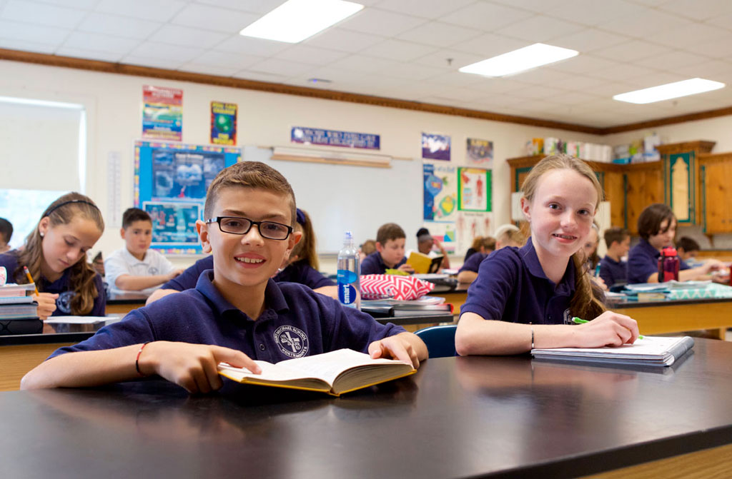 classroom learning in upper school at St Mikes School